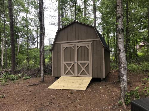 12X16 Asheville with extra large doors and ramp for a side by side.